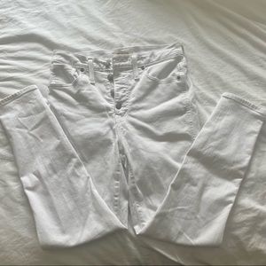 Madewell White 10” High-rise Skinny Crop Jeans
